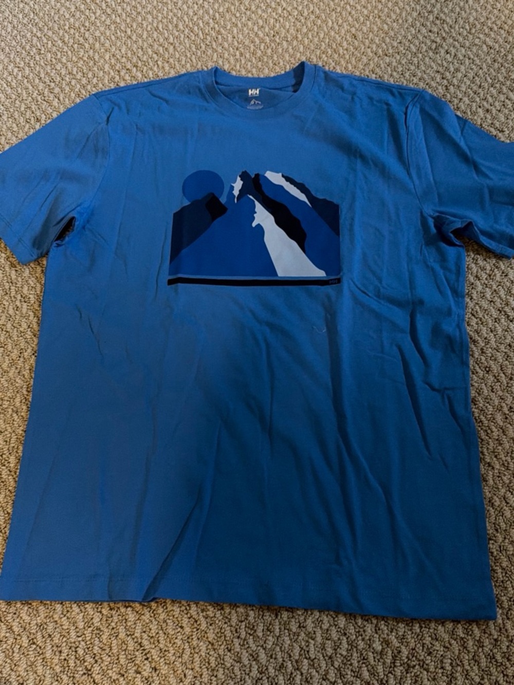 Helly Hansen Blue Men's Mountain Graphic Short Sleeve Tee